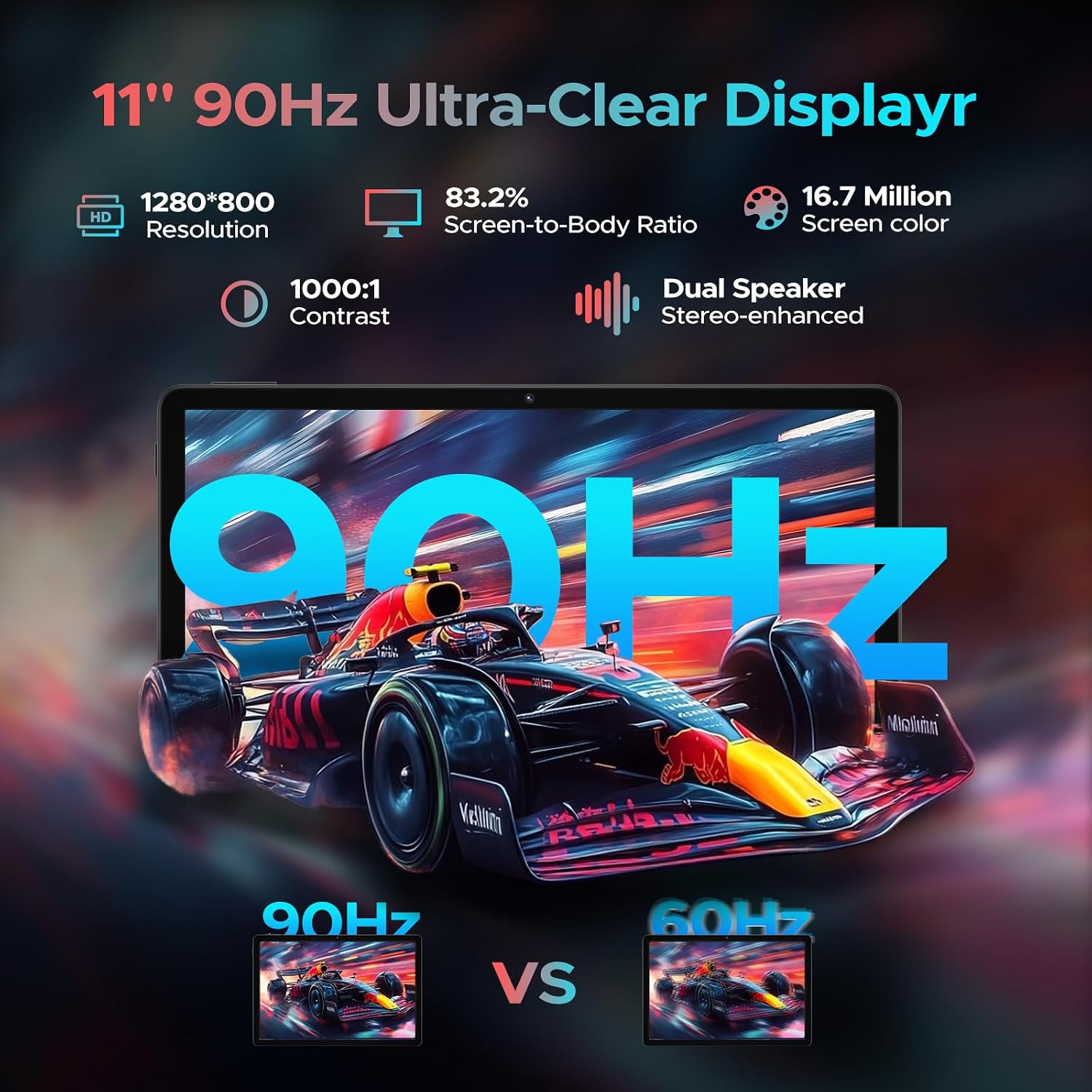 Detalle de U11 Pro Android 16 AI Tablet — 11-inch, 30GB RAM, 256GB ROM + 2TB Expansion