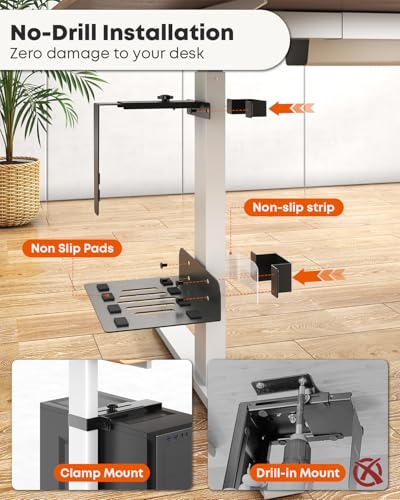 Detalle de PUTORSEN Under Desk PC Mount for Standing Desk with 65×45mm Legs