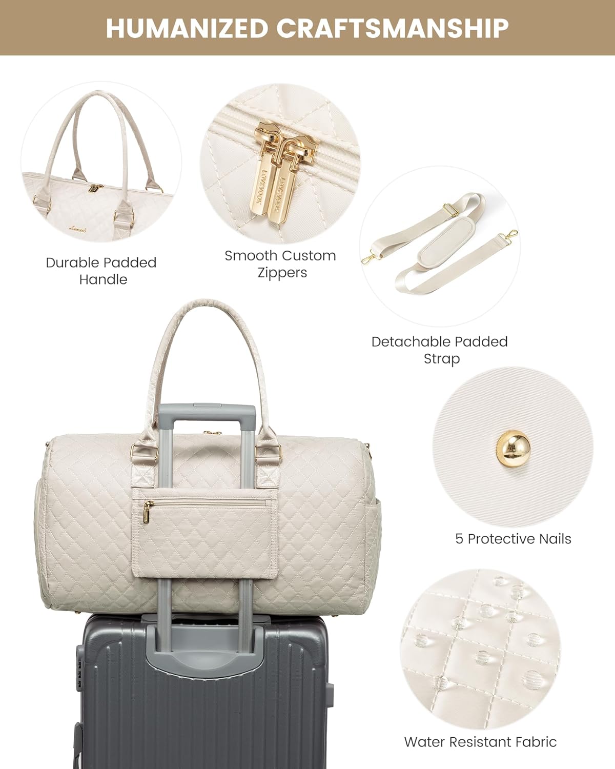 Thumbnail 4 de LOVEVOOK Reisetasche 45L Weekender für Damen