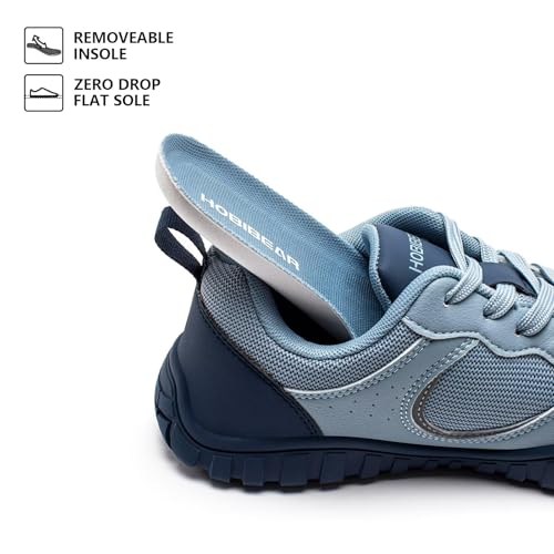 Detalle de HOBIBEAR Zapatos barefoot para mujer con caja de dedos ancha y suela flexible para senderos y gimnasio