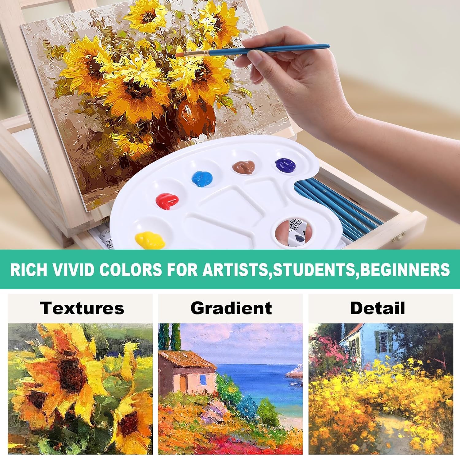 Detalle de Watercolour Painting Set, 54-Piece