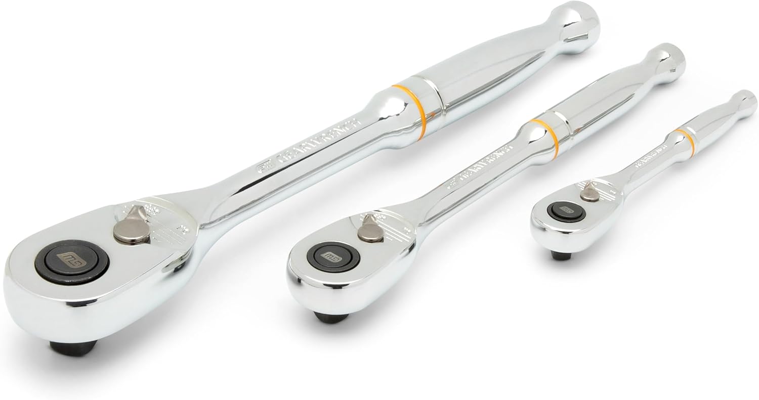 Thumbnail 1 de GEARWRENCH 3-Piece Teardrop Ratchet Set (1/4", 3/8", 1/2" Drive) — 90-Tooth Quick Release