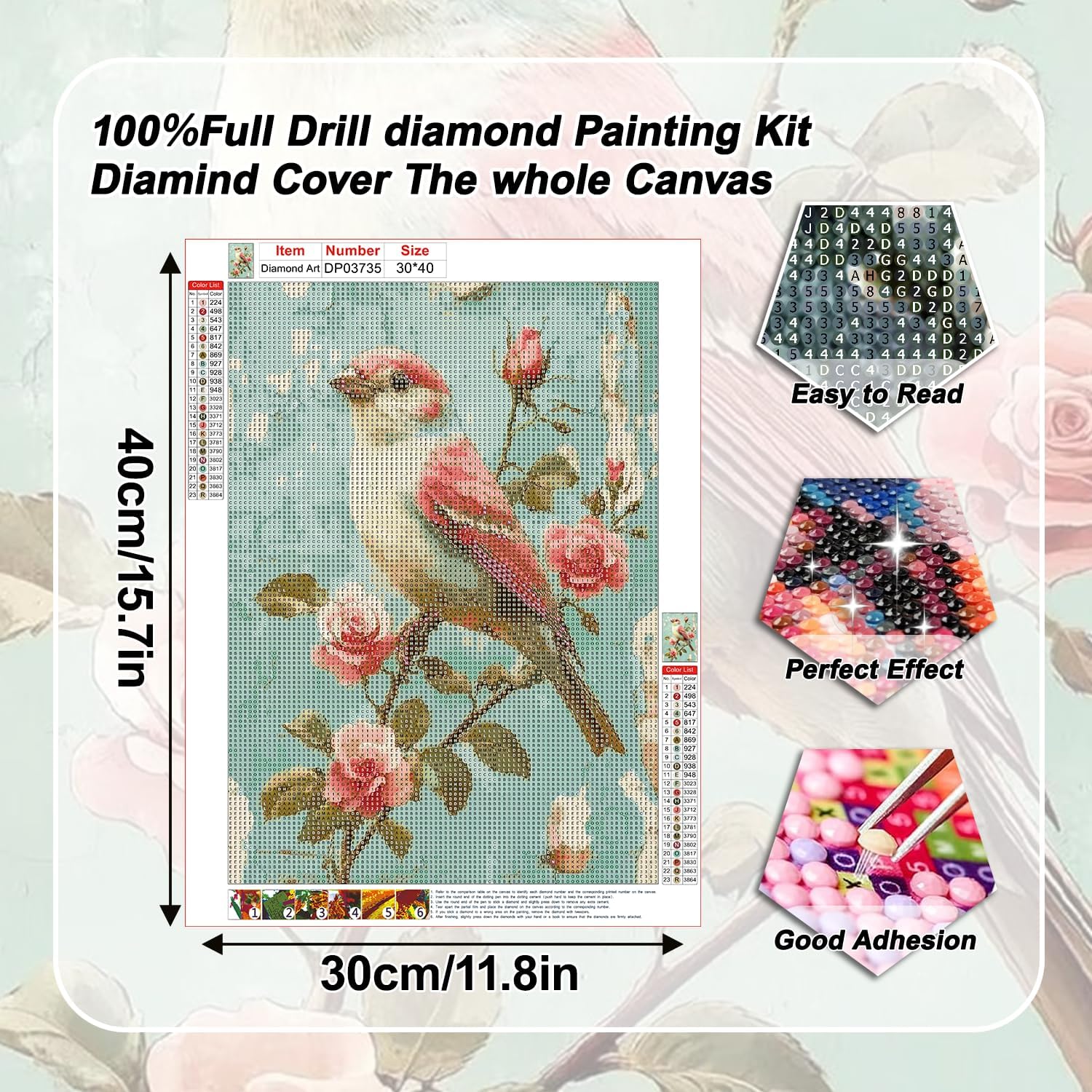 Detalle de YULIDECO Diamond Painting Kit 12×16 In