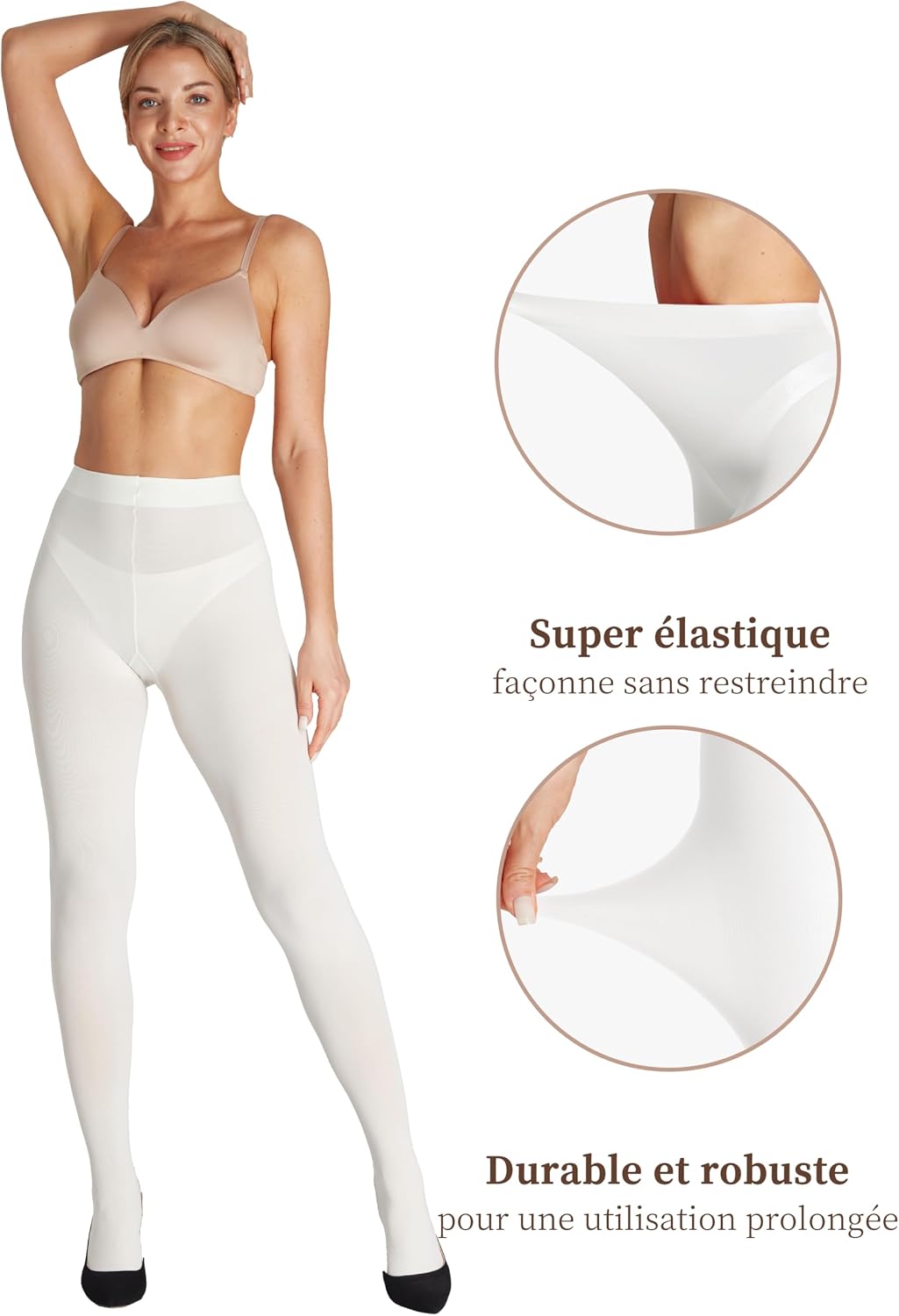 Detalle 2 de Seidiva Collant Femme Opaque 80 Deniers