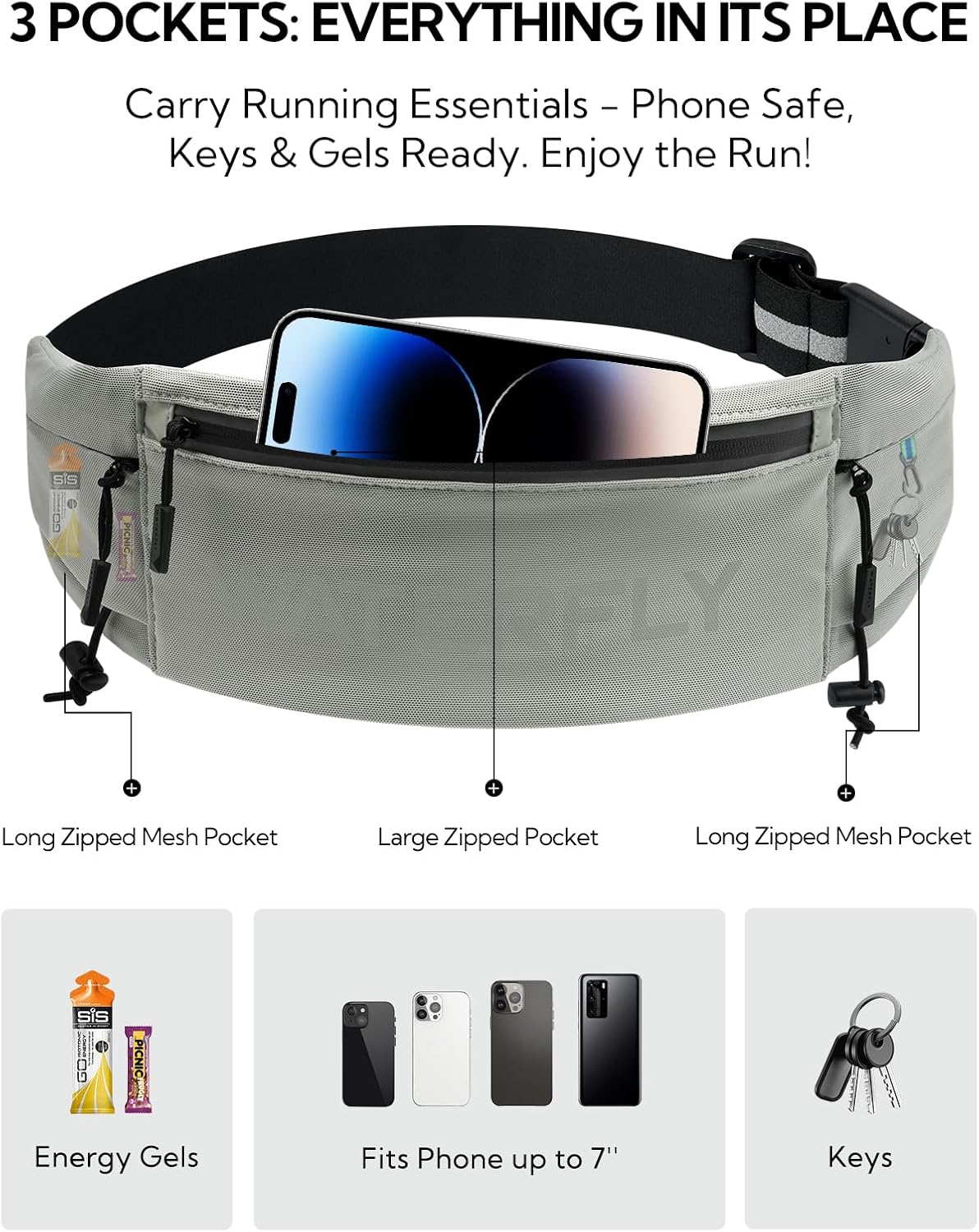Detalle de Waterfly Running Belt Bum Bag 0.2 lbs