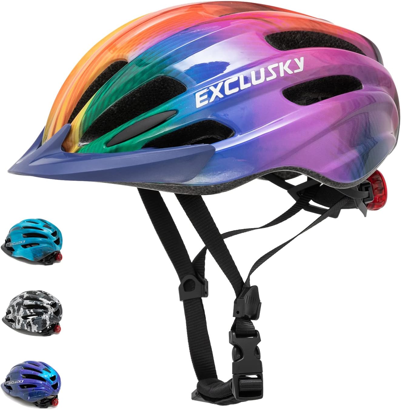 Detalle de Kids bike helmet with LED light 50-57cm