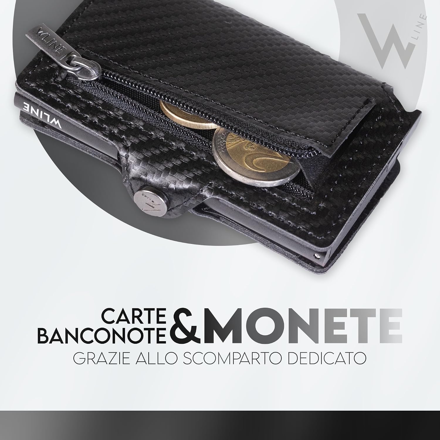 Thumbnail 3 de WLine Portafoglio Uomo Slim RFID Portamonete