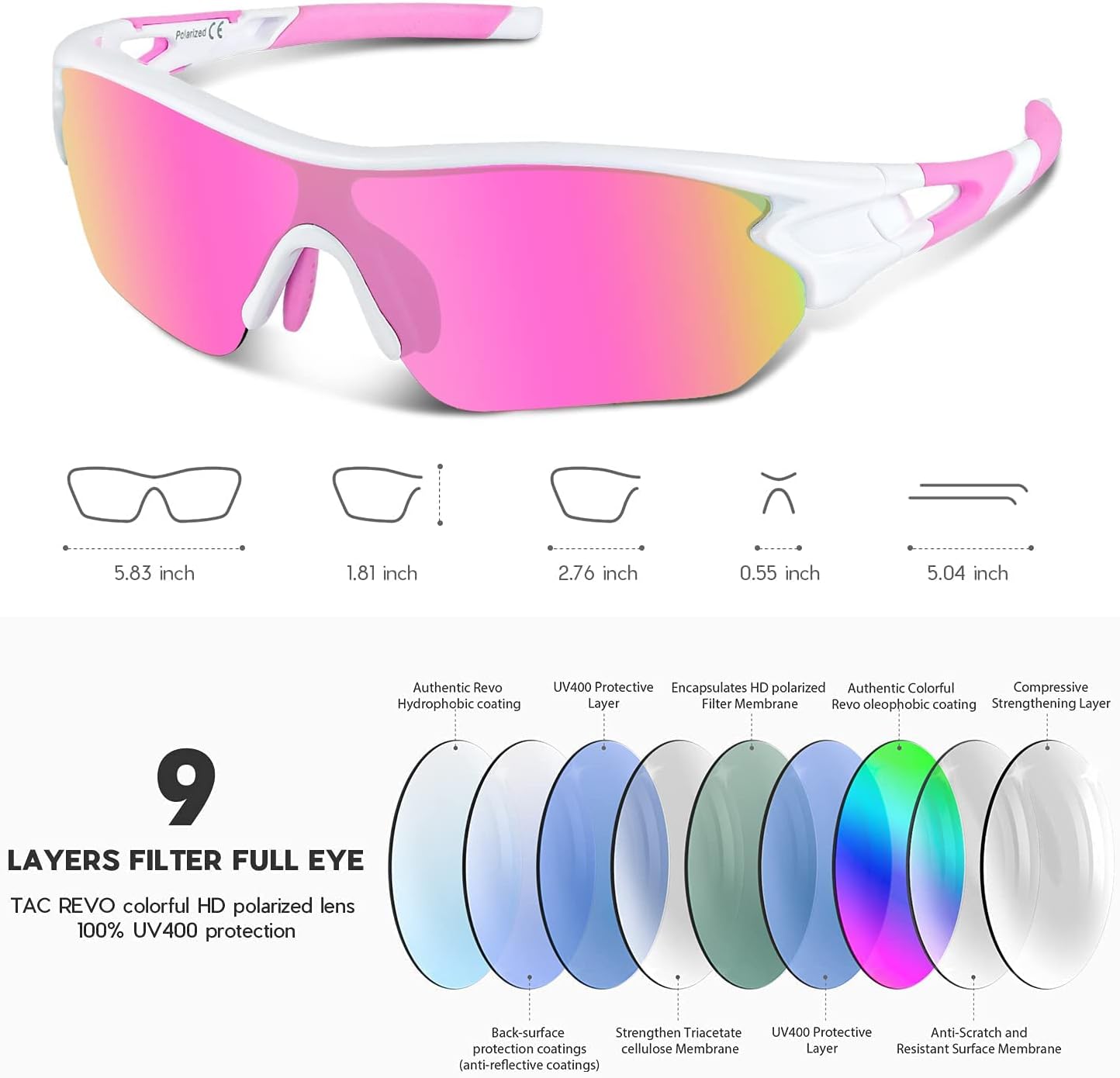 Thumbnail 3 de BEACOOL Polarized Sports Sunglasses for Men, Women and Youth