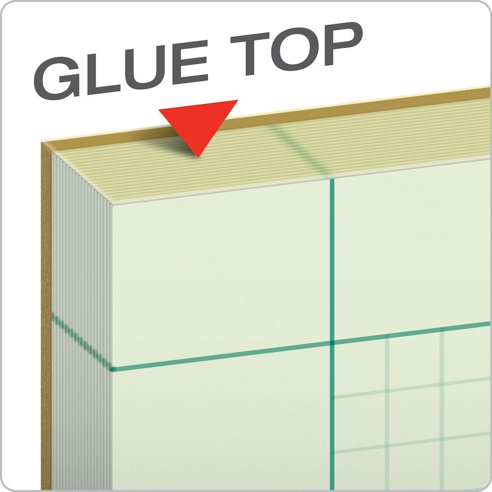 Detalle 2 de TOPS 35500 Engineering Computation Pad, 5 x 5 Grid, Green Tint, 100 Sheets