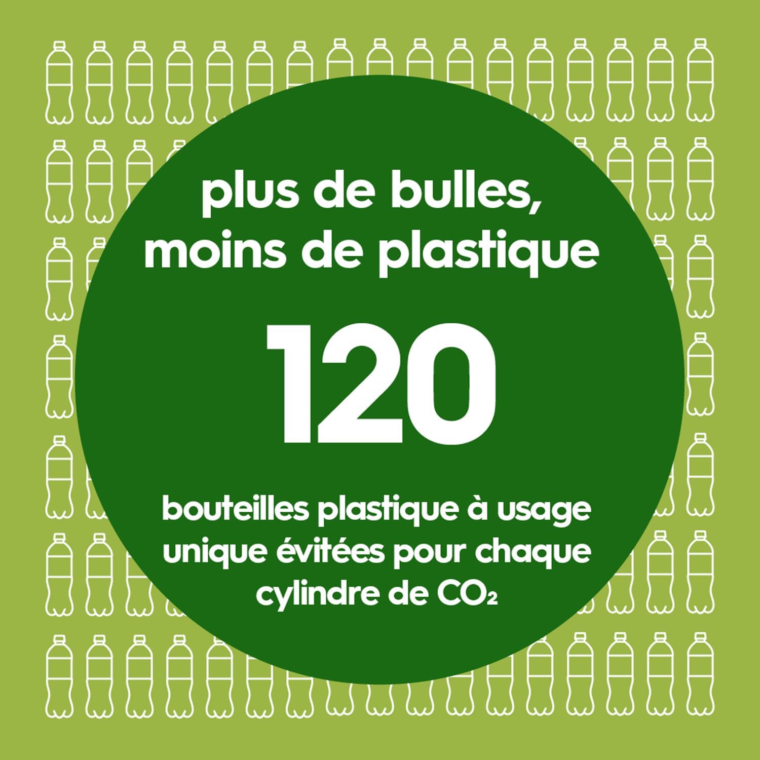 Detalle de Sodastream Terra : machine à eau pétillante noire avec CO₂ Quick Connect, 60 L de gaz et 3 bouteilles 1 L sans BPA