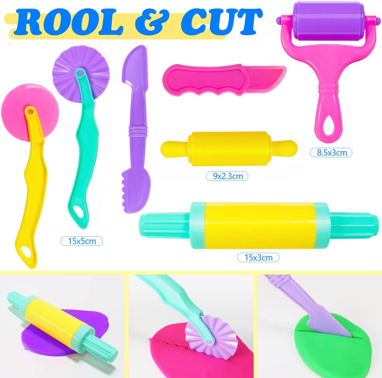 Detalle de Jiosdo Dough Tools and Cutters 22-piece set