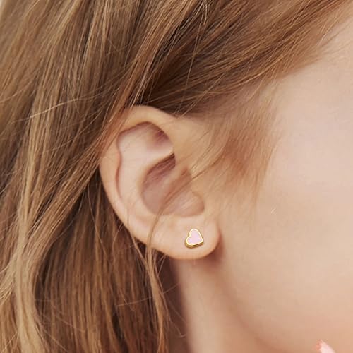 Thumbnail 1 de LOLIAS Pendientes Niñas de Titanio en Forma de Corazón, Oro Hipoalergénico
