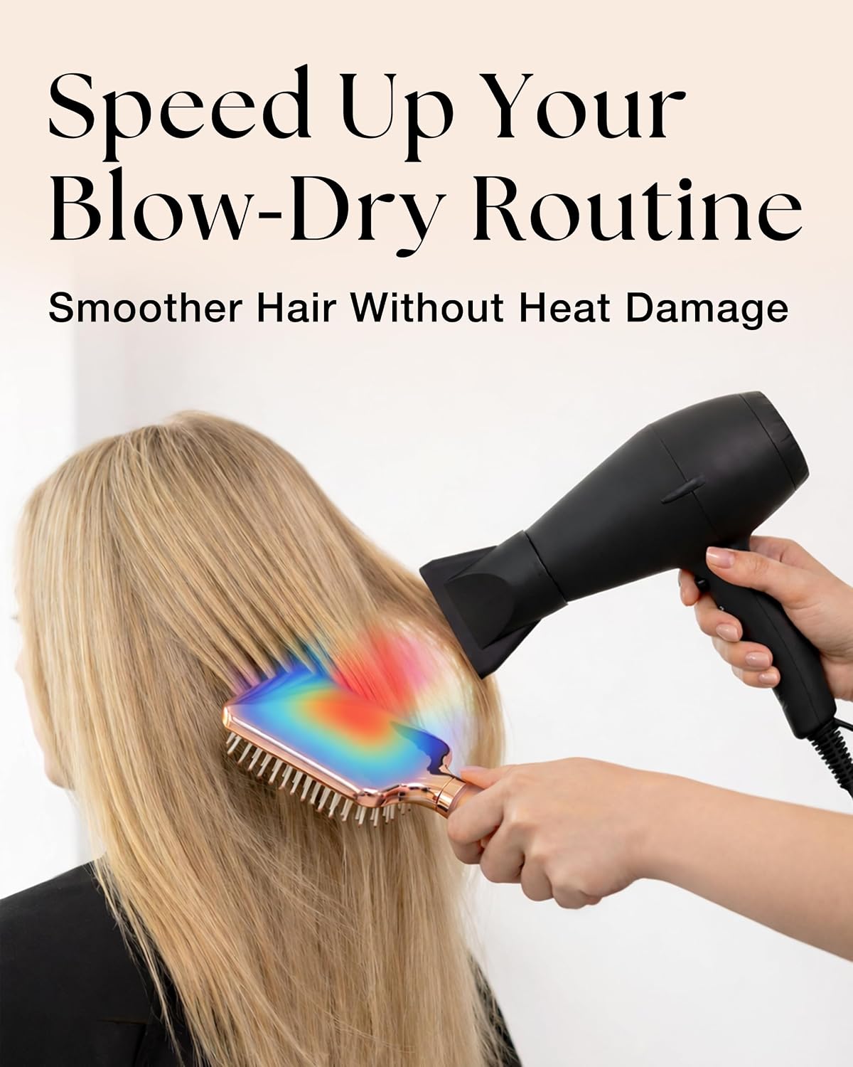 Detalle de Lily England LilyEnglandRoseGoldPaddleBrush-USA Paddle Hairbrush for Blow-Drying