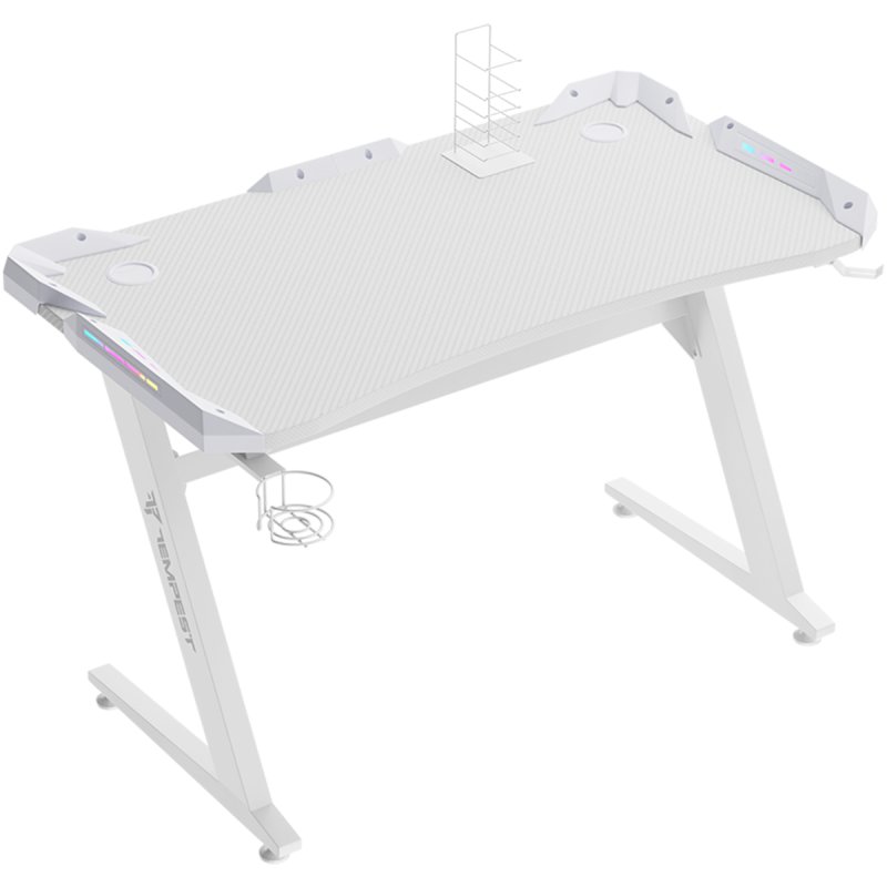 Detalle de Tempest Safezone White Mesa Gaming 120x66cm RGB