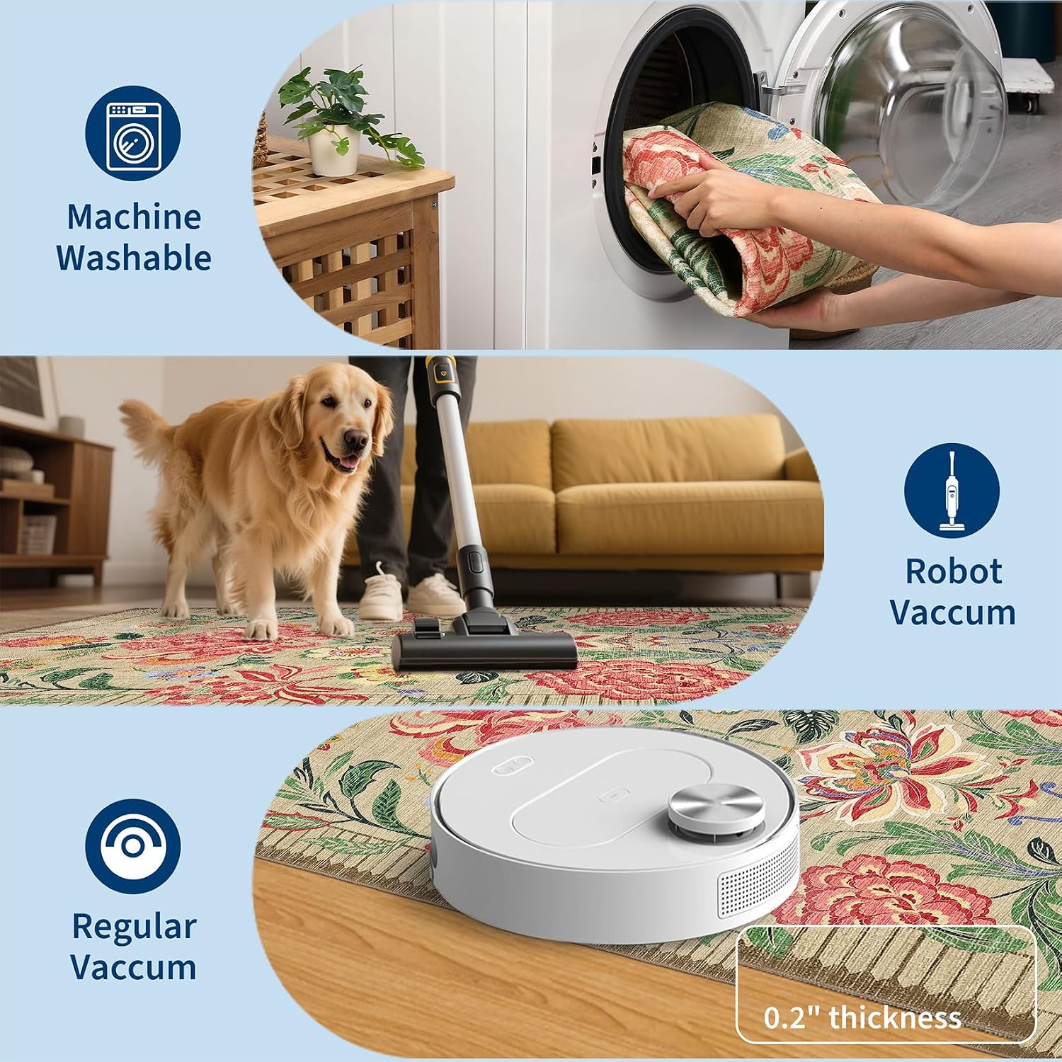 Detalle de GarveeHome Kitchen Runner Rug 2x6