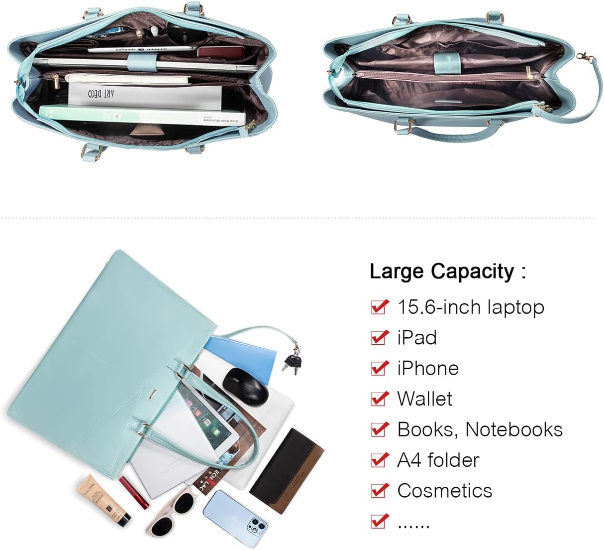 Detalle 2 de LOVEVOOK Laptop Tote Bag, 15.6-Inch Fit