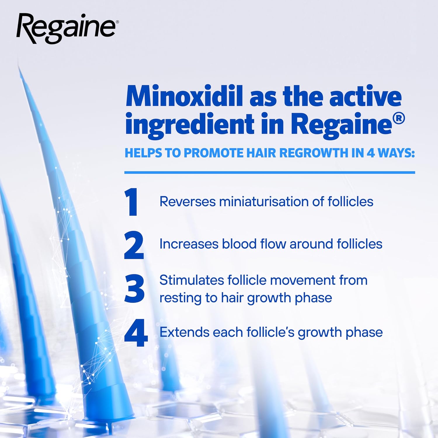 Detalle de Regaine For Men Extra Strength Foam: 5% Minoxidil for Hair Regrowth (3x73ml)