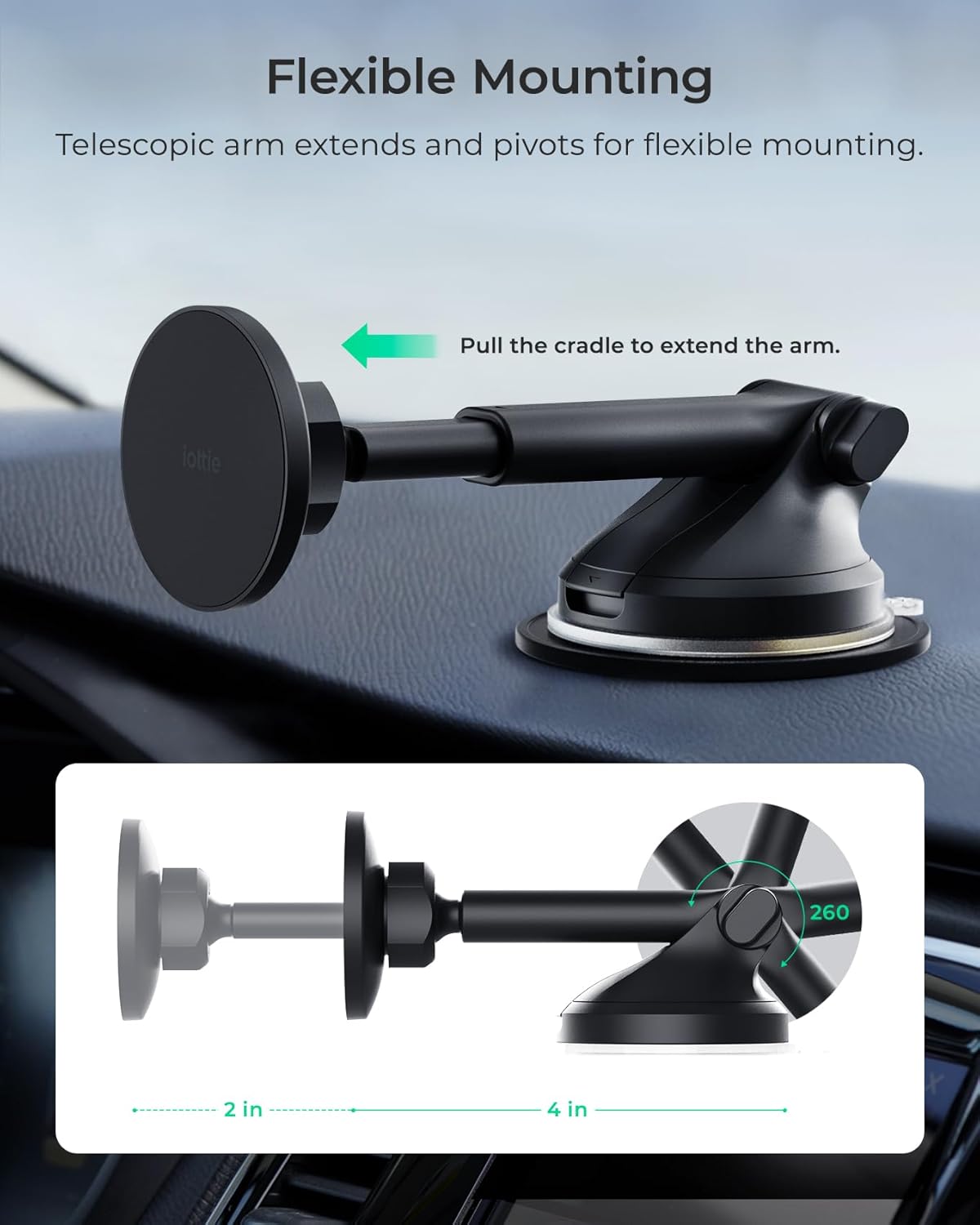 Thumbnail 2 de iOttie iTap 3 Magnetic Dash & Windshield Car Mount