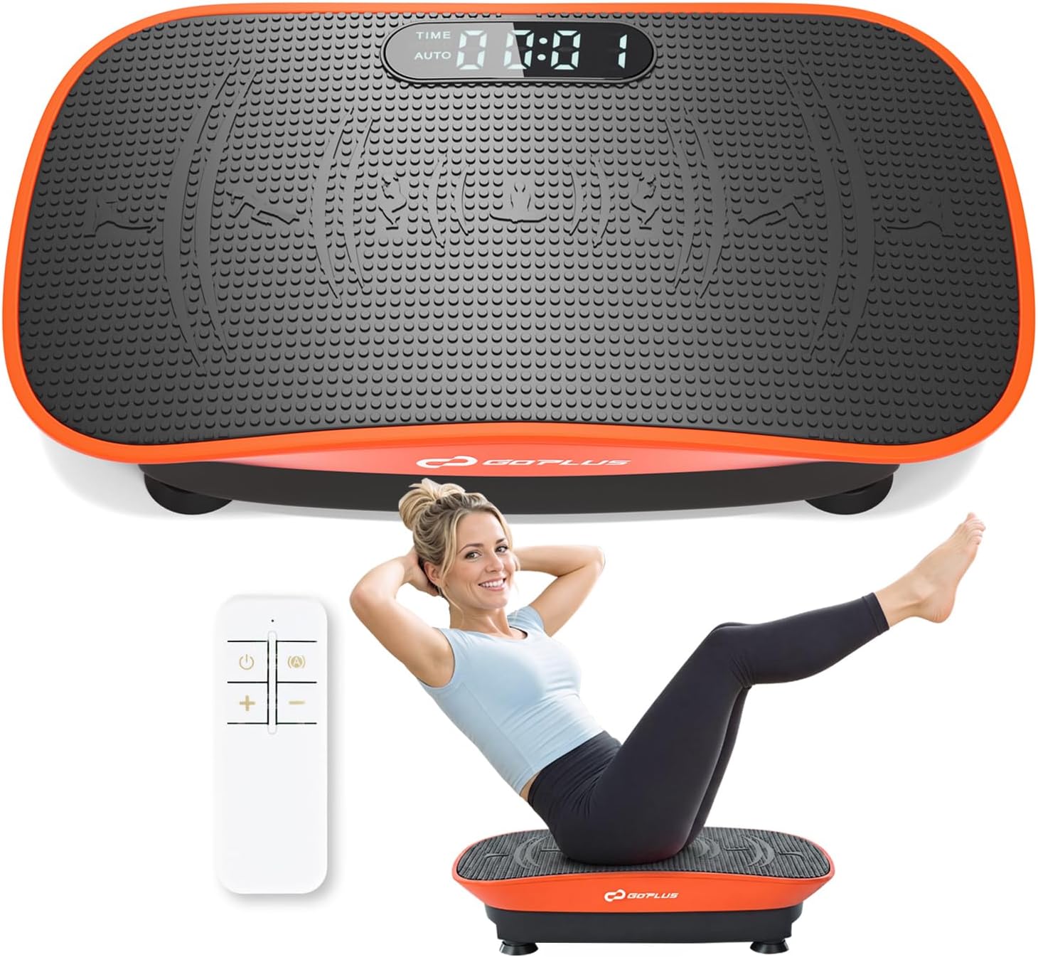 Detalle de Goplus SU-38656US-PRO Pro Curved Vibration Plate, 10 Speeds and Remote