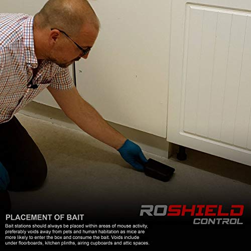 Thumbnail 2 de ROSHIELD 5 Pre-Baited Mouse Poisoning Bait Box Kit | Single Feed Mice Killer | UK Made