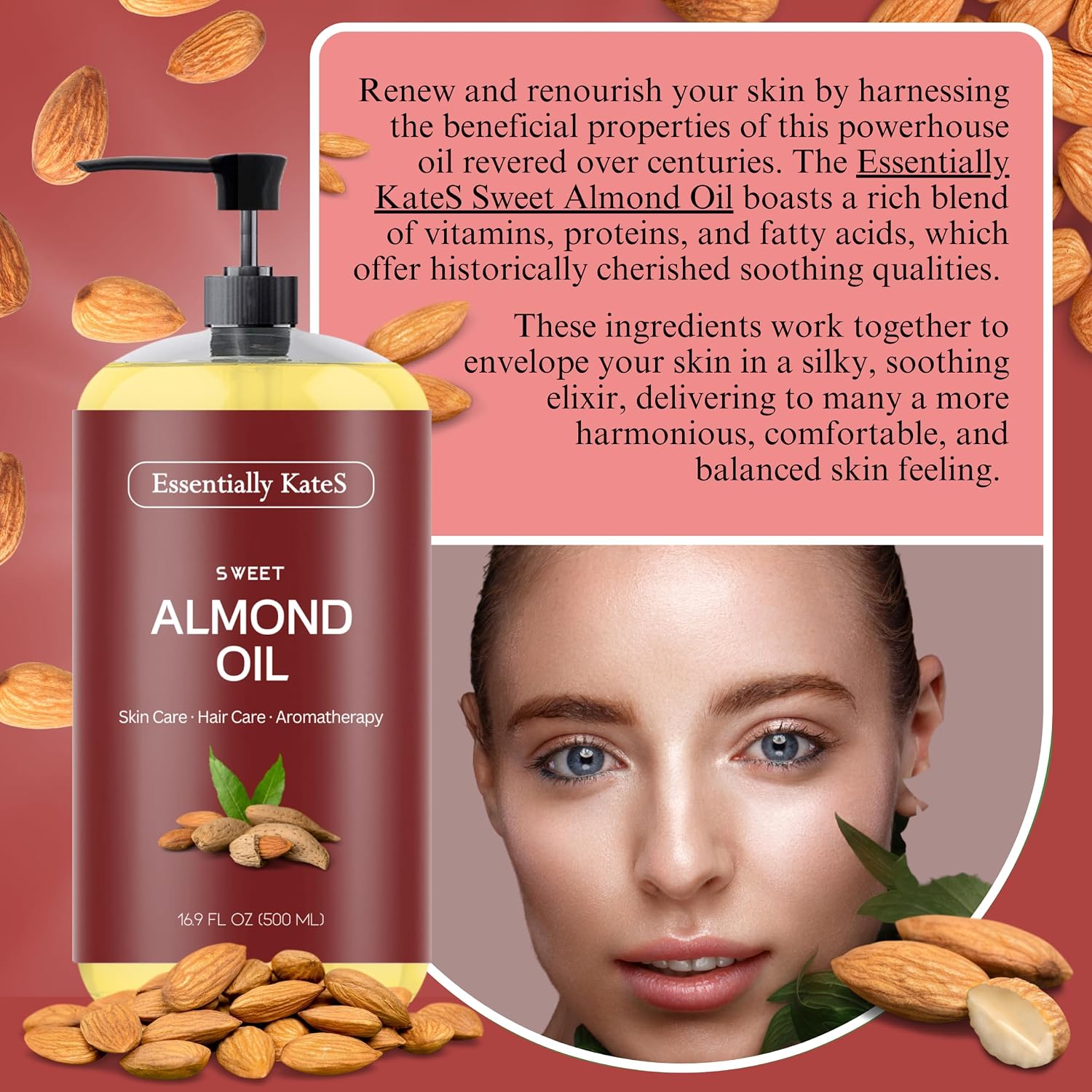 Detalle 2 de Essentially KateS Sweet Almond Oil 16.9 oz