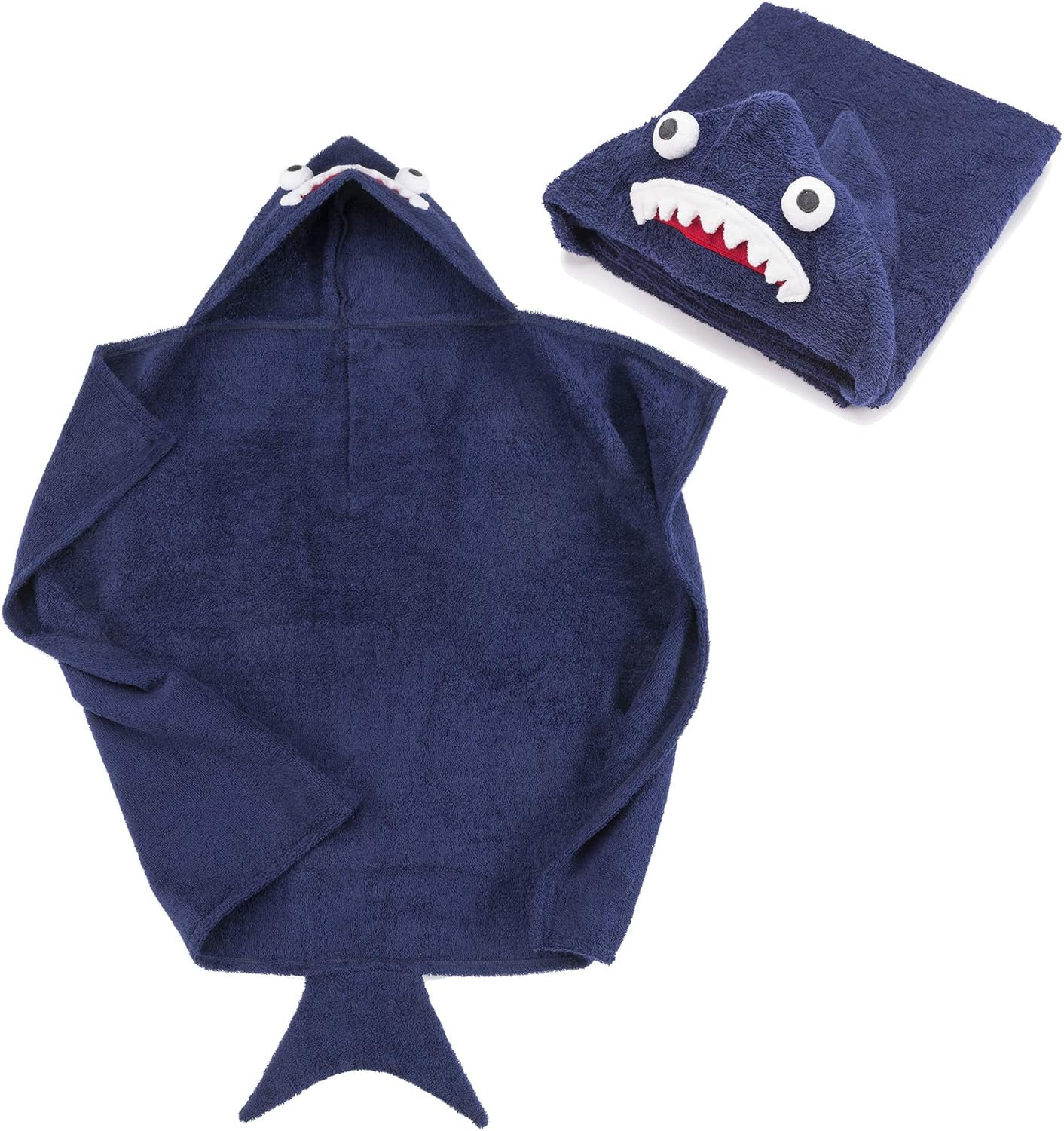 Detalle de All Kids United Cape de Bain Bébé à Capuche Requin — 100% coton Oeko-Tex