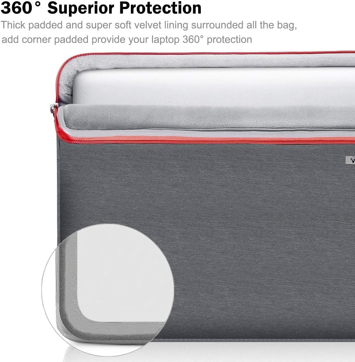 Thumbnail 4 de Voova 360° Protective Laptop Sleeve Case 14-15 inch – Grey