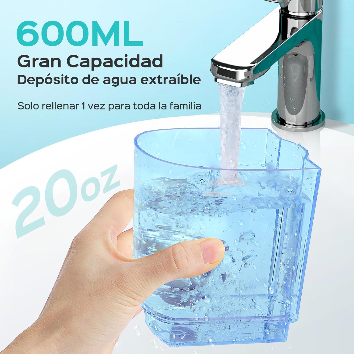 Thumbnail 4 de COSLUS Irrigador Dental Sobremesa Profesional 2 Modos 12 Presiones 600ml