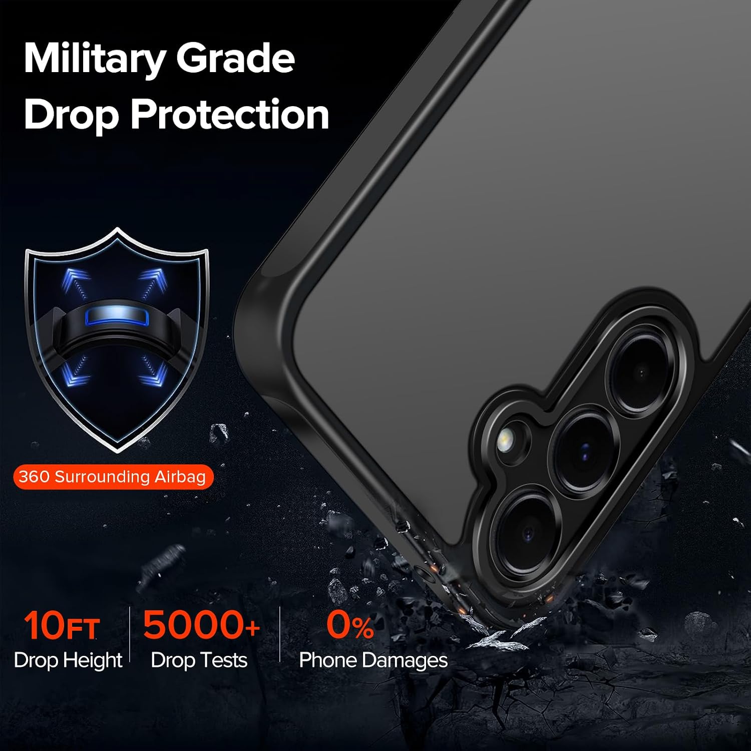 Detalle de ivoler Funda Mate Negro para Samsung Galaxy A55 5G 🌟 Protección Total y Elegante