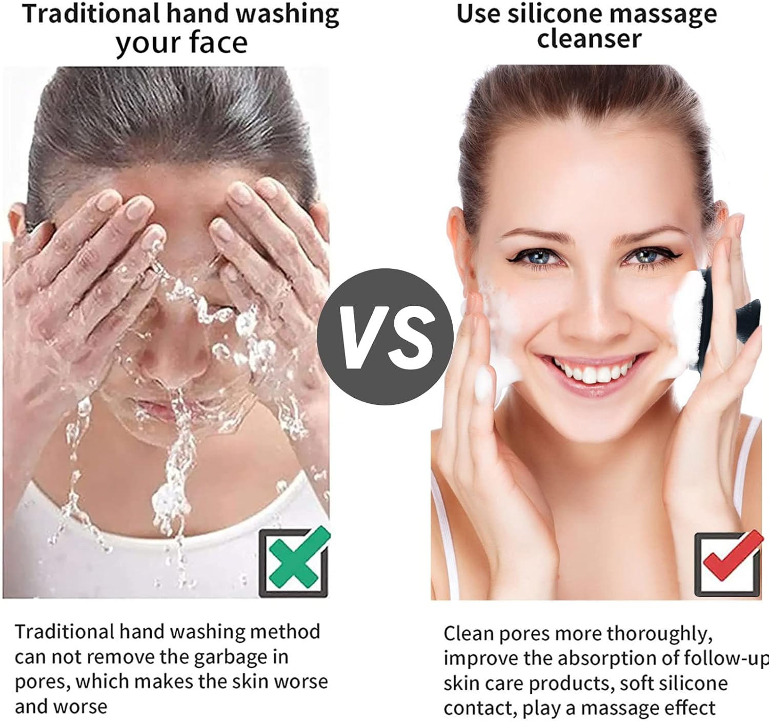 Thumbnail 4 de Silicone Face Scrubber Manual Exfoliating Brush