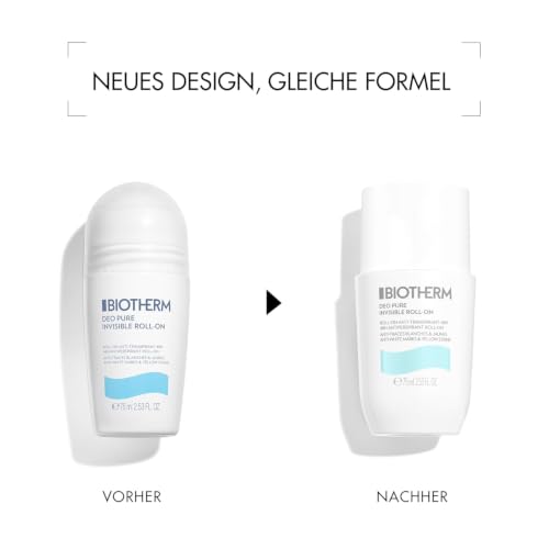 Detalle de Biotherm Deo Pure Invisible 48h Roll-On für Damen, 75 ml – zuverlässige Frische ohne Flecken