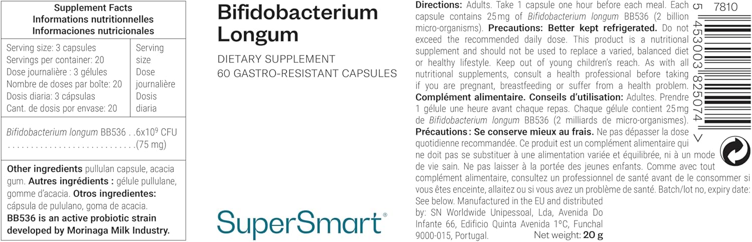 Thumbnail 1 de Probiotique Bifidobacterium longum Supersmart en gélules DR Caps