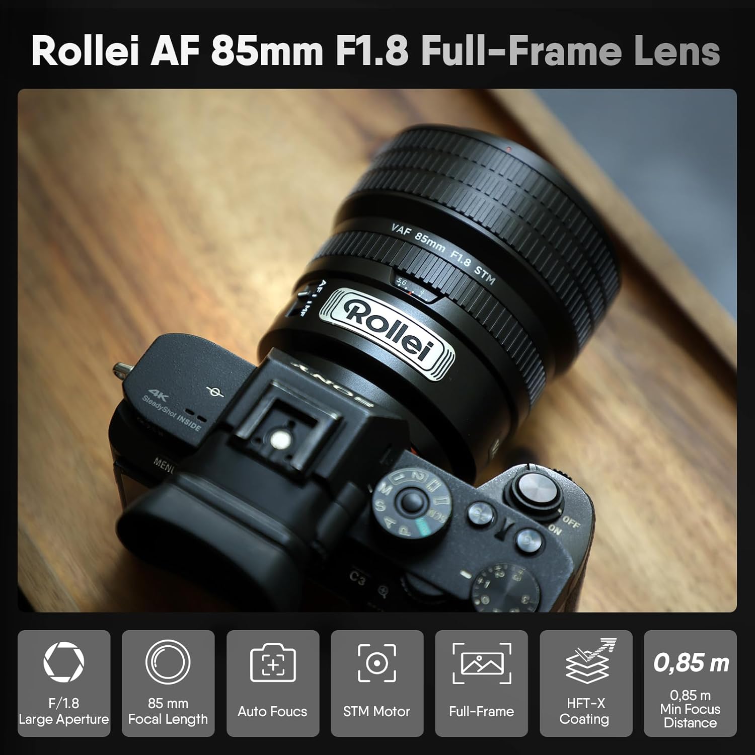 Thumbnail 6 de Rollei AF 85 mm F/1.8 Objectif portrait 85mm pour Sony 📷