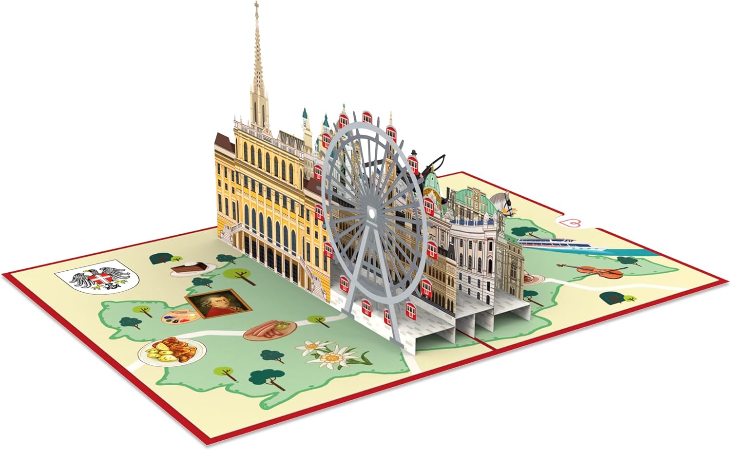Thumbnail 3 de papercrush® Pop-Up Karte Wien – 3D Geburtstagskarte mit Reisegutschein für Kurzurlaub zu zweit