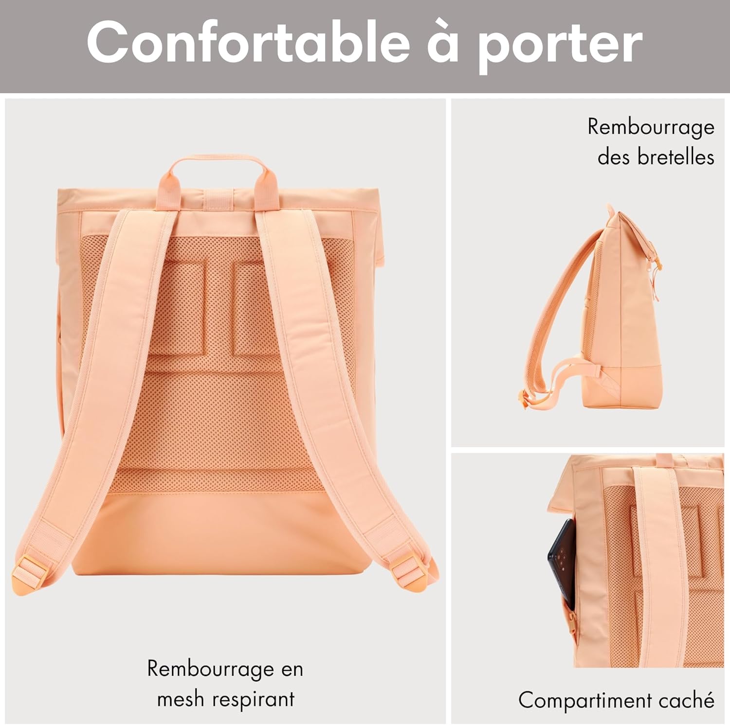 Detalle de LARKSON Tammo sac à dos déperlant pour ordinateur portable jusqu’à 16 pouces