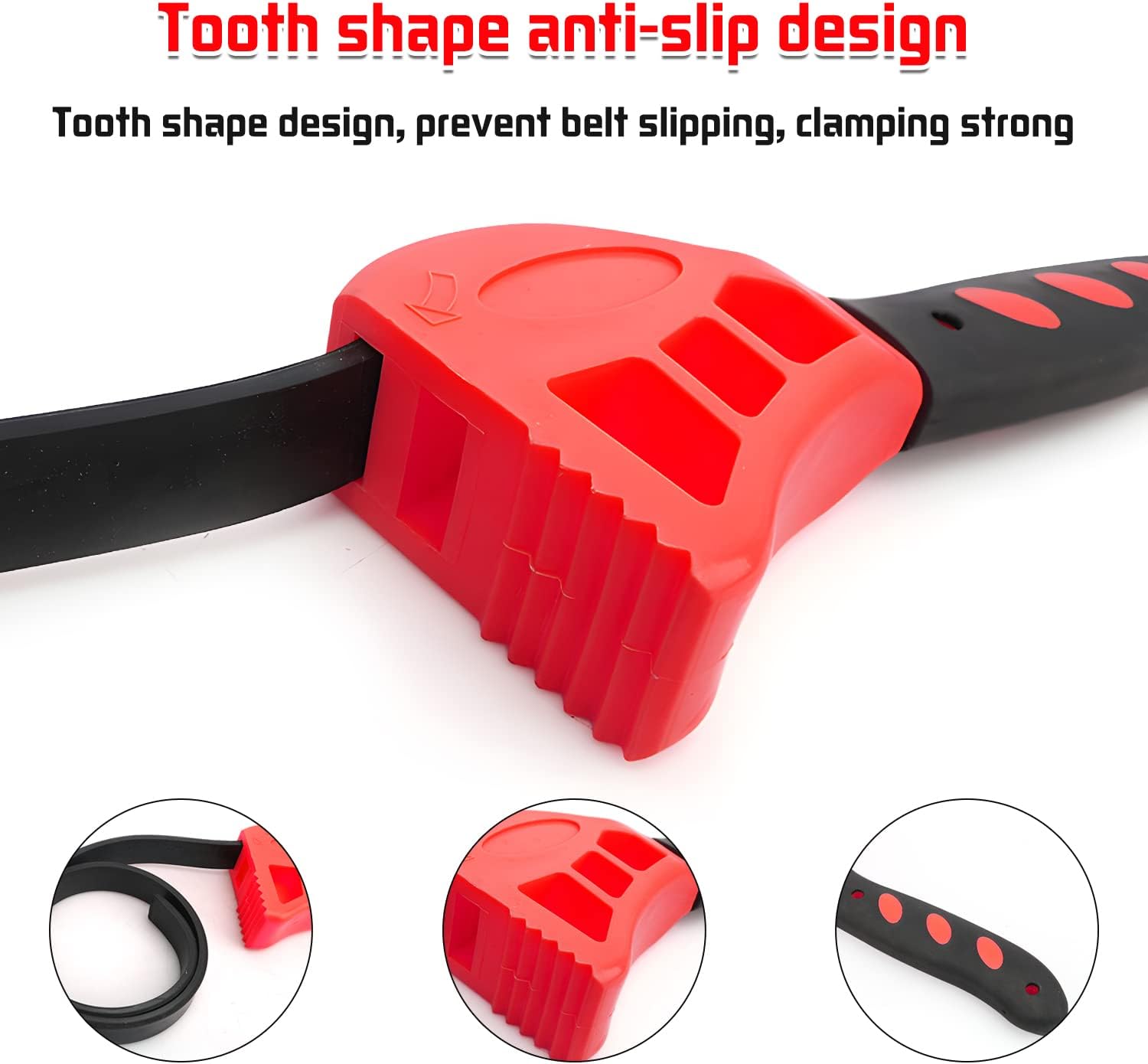 Detalle de FUSHUI 2 Pack Oil Filter Strap Wrench: Versatile Belt Wrenches for Car Maintenance