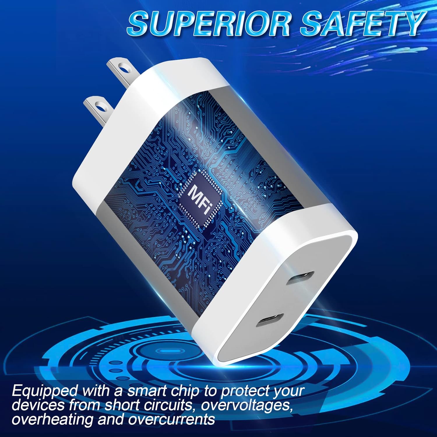 Detalle de iPhone 14 Super Fast Charger 2-Pack