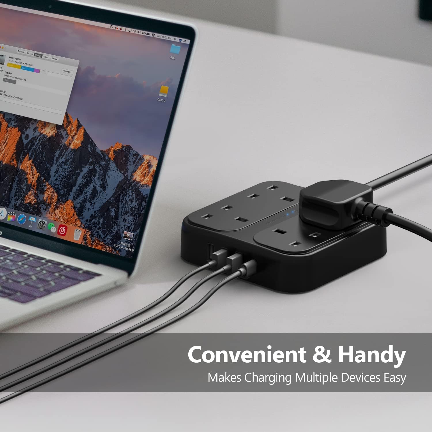 Thumbnail 6 de JSVER 4 Outlets Power Strip 3250W with USB-C and USB-A 🔌