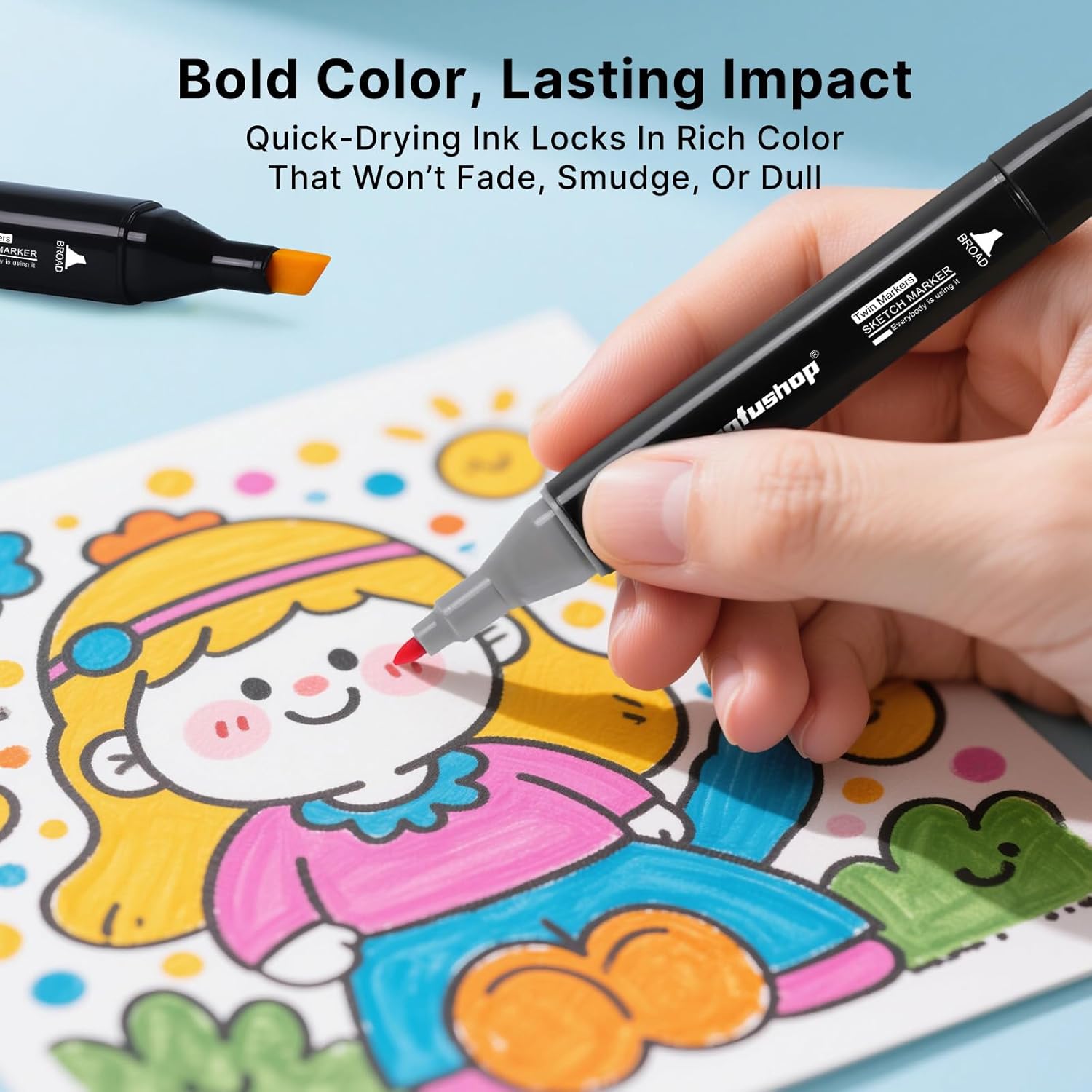 Thumbnail 3 de Tongfushop 120 Dual‑Tip Alcohol Markers set 🎨