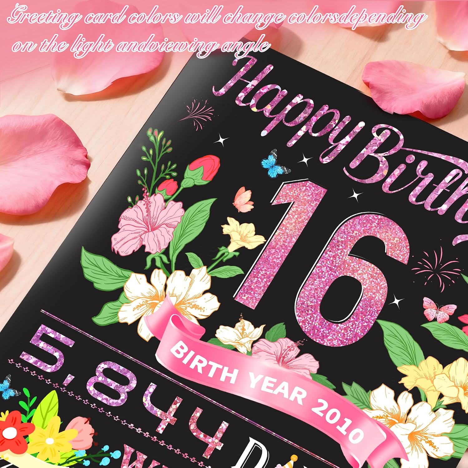 Detalle 2 de Awrmoo 16th birthday card, 3D pop up