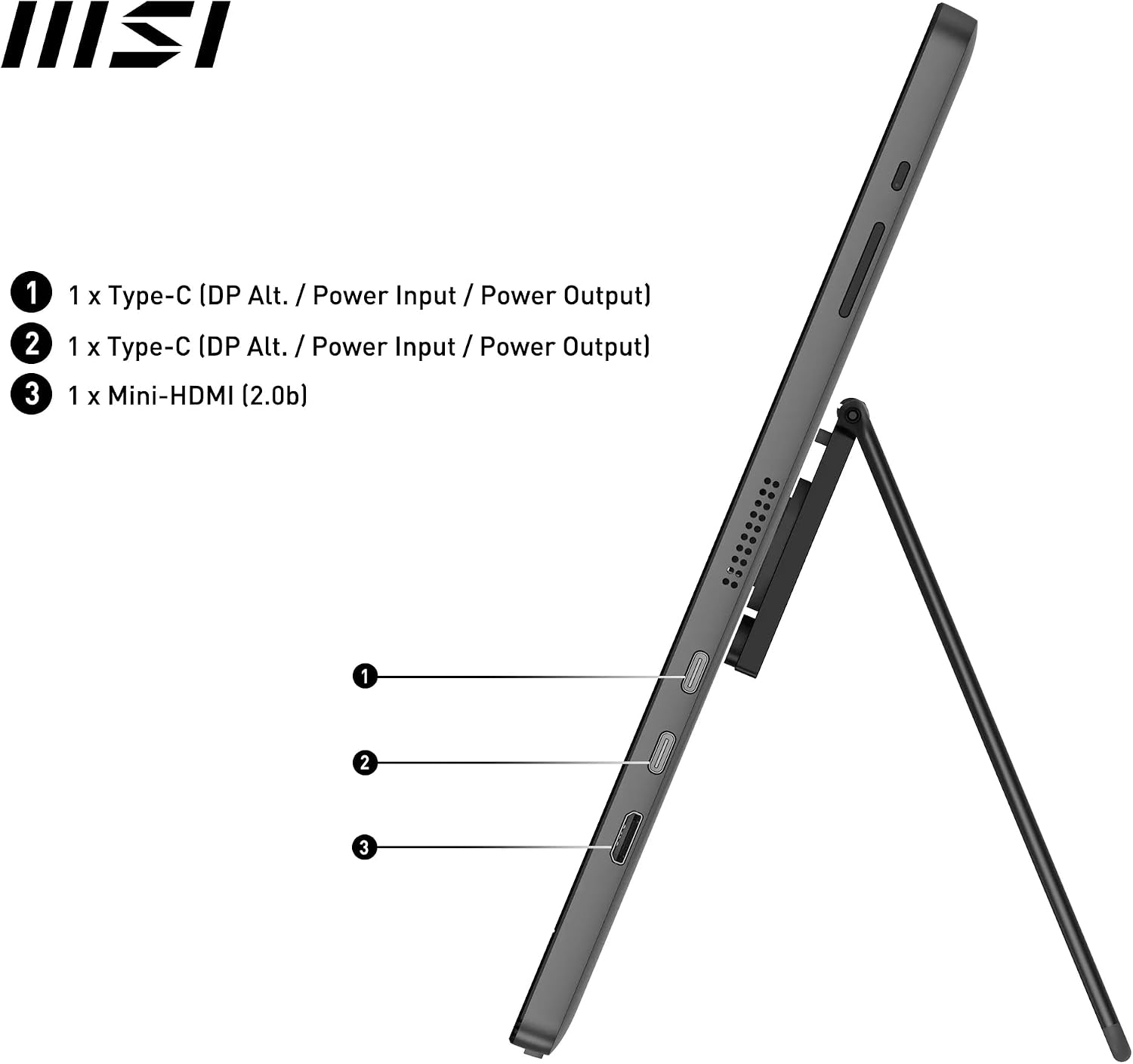 Thumbnail 6 de MSI PRO MP161 E2 15.6in Portable Monitor