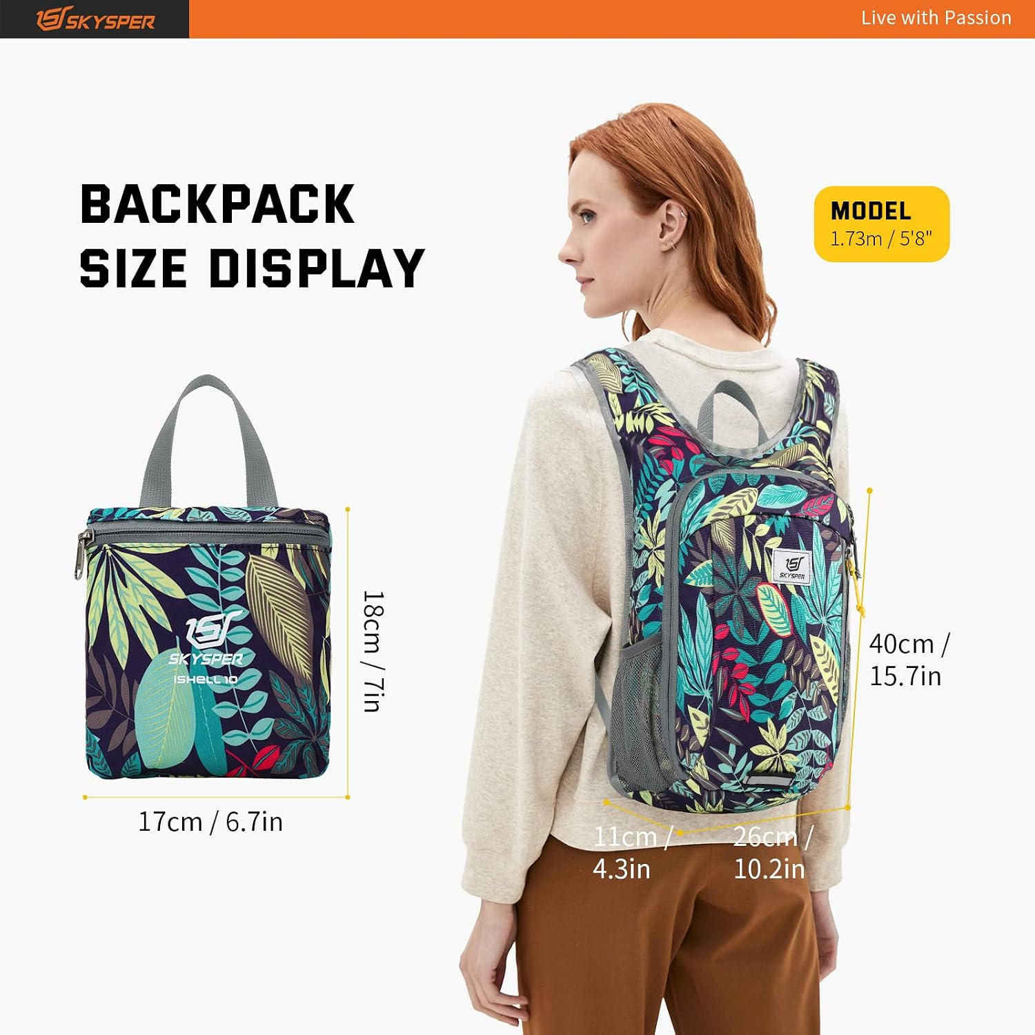 Thumbnail 5 de SKYSPER Small Daypack 10L: Packable, Lightweight Travel Daypack for Everyone