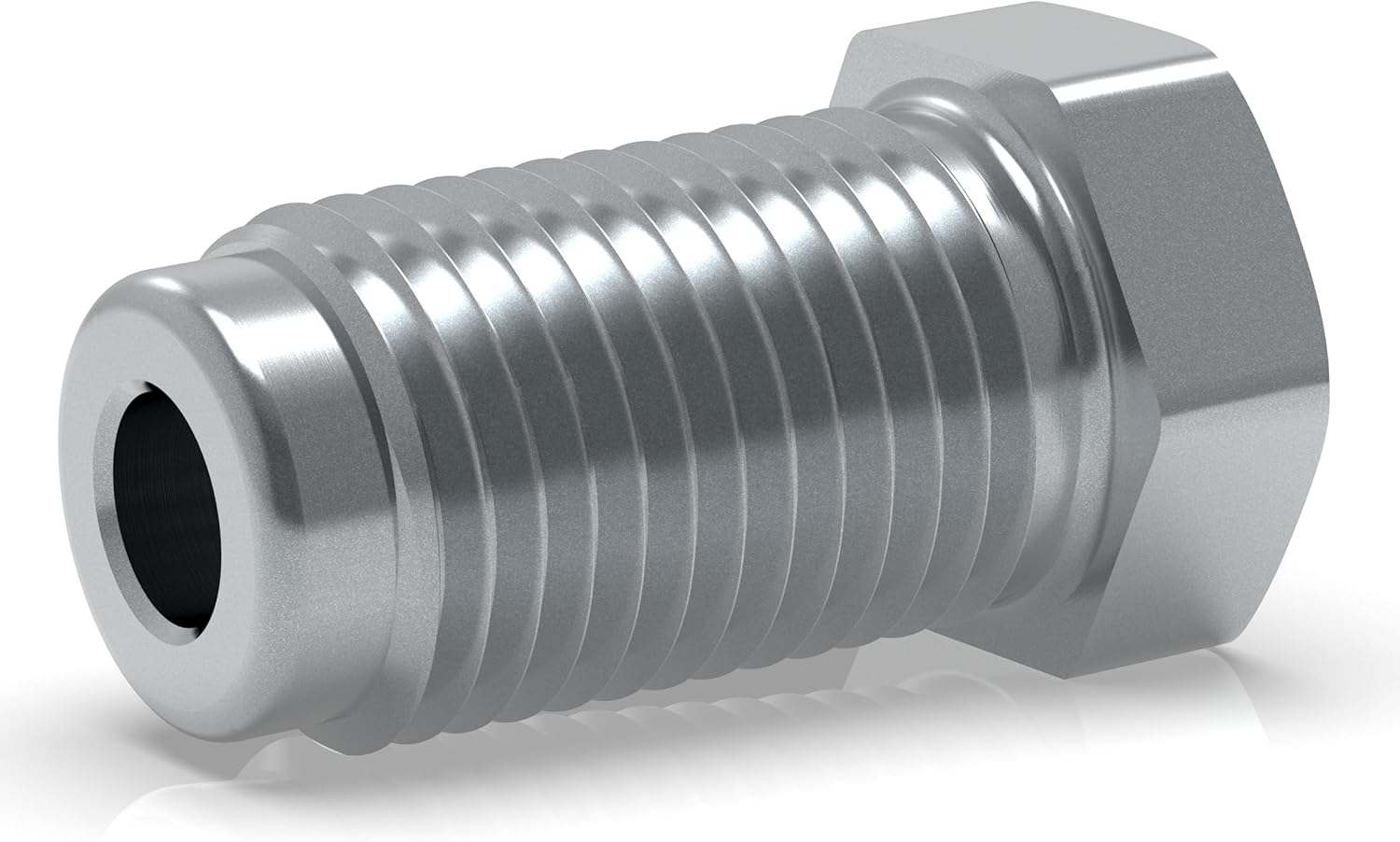 Detalle 2 de Lot de 4 raccords mâles 3/8" x 24 UNF AUPROTEC Type F pour tuyau de frein Ø 4,75 mm (évasure DIN type F)