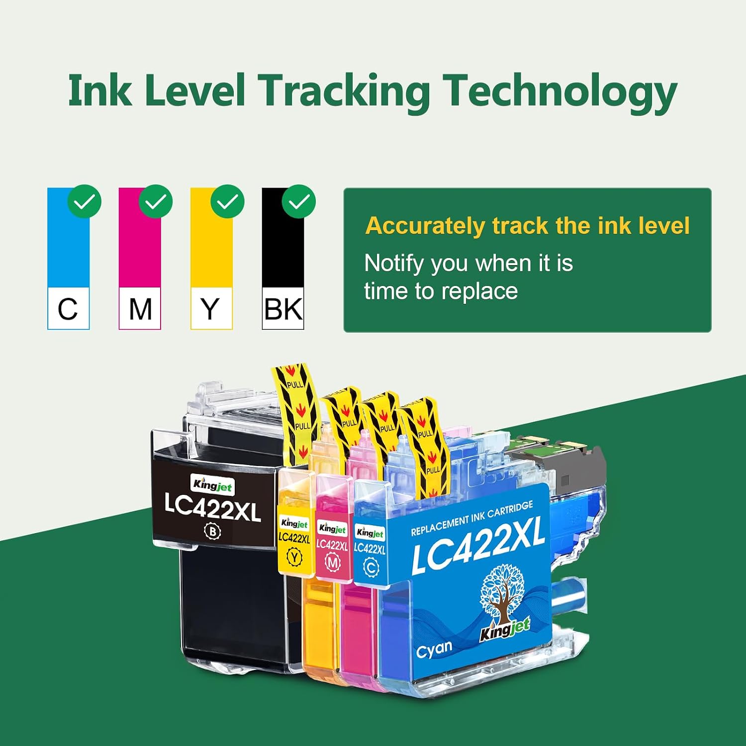Thumbnail 1 de KINGJET LC422XL ink cartridges 4 pack