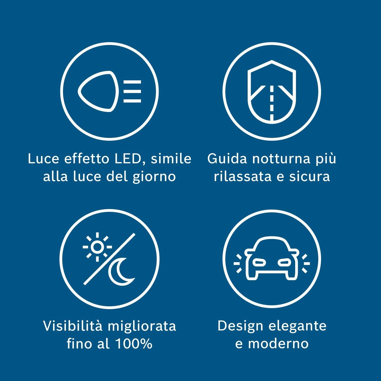 Thumbnail 3 de Bosch Lampadine Alogene Ultra White H4 12 V 60/55 W – Confezione da 2