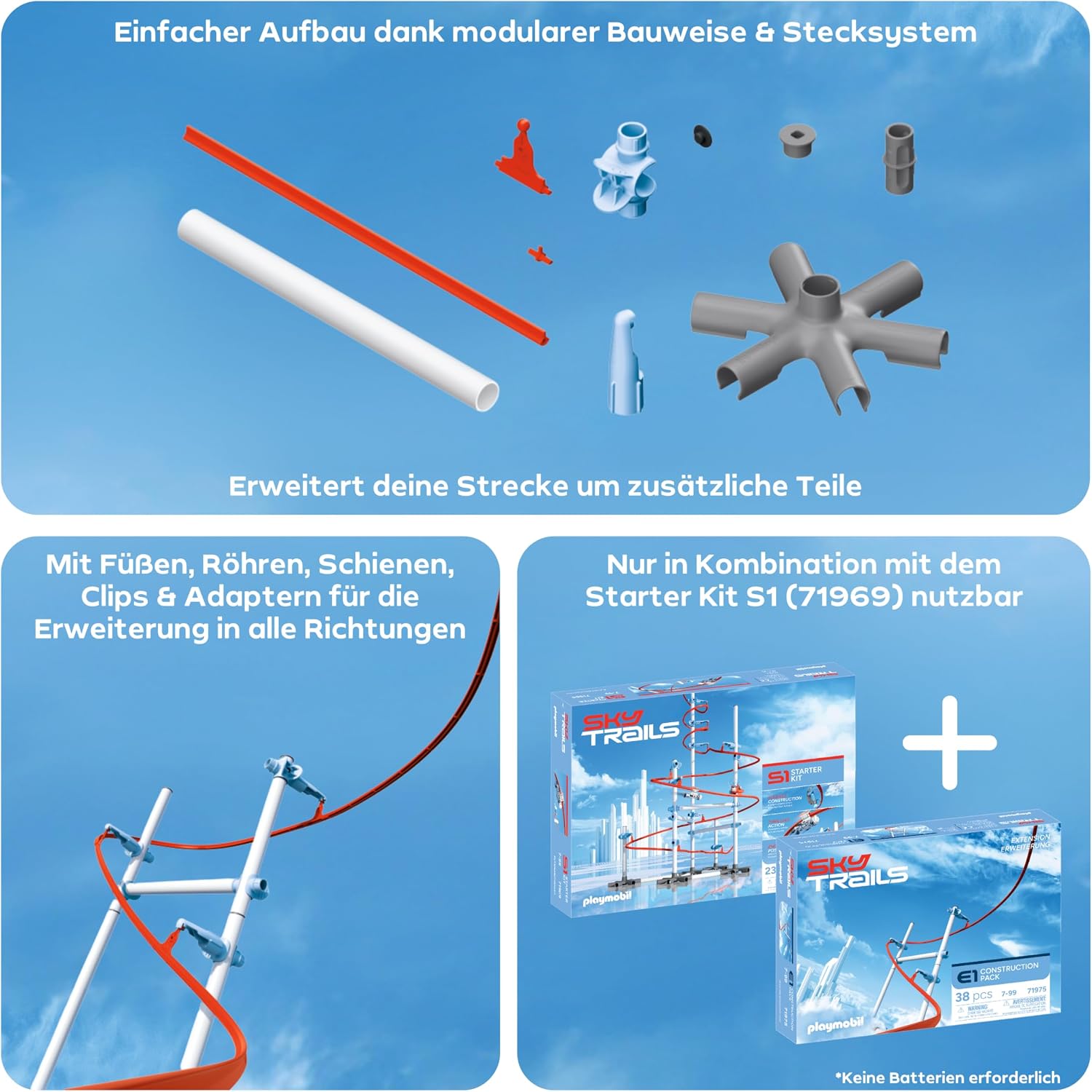 Detalle de Sky Trails Construction Pack 71975 – Konstruktionsspielzeug & Zubehör-Set für eigene Streckenwelten ab 7 Jahren
