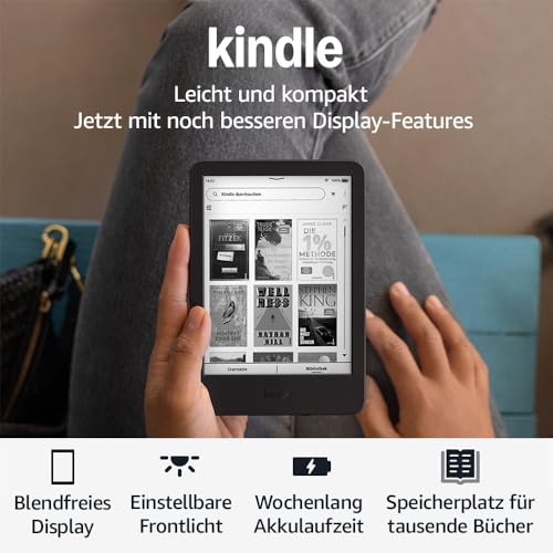 Thumbnail 6 de Amazon Kindle (neueste Generation) – Der leichteste kompakte E-Reader mit blendfreiem Display
