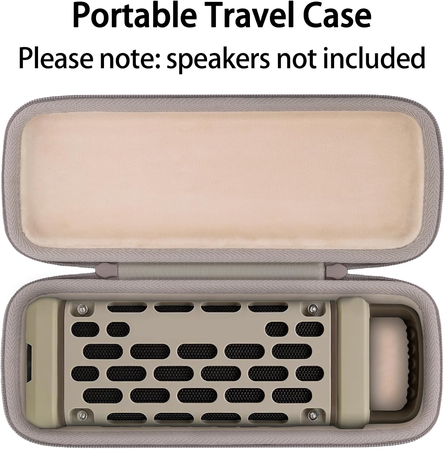 Detalle de co2CREA CCSU261024 Hard Case for Turtlebox Ranger Speaker, Sand, EVA and Nylon