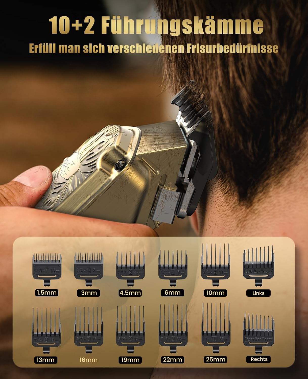 Thumbnail 4 de Haarschneidemaschine für Herren (kabellos, IPX7) mit LED-Anzeige – Profi Bart- und Haarschneider