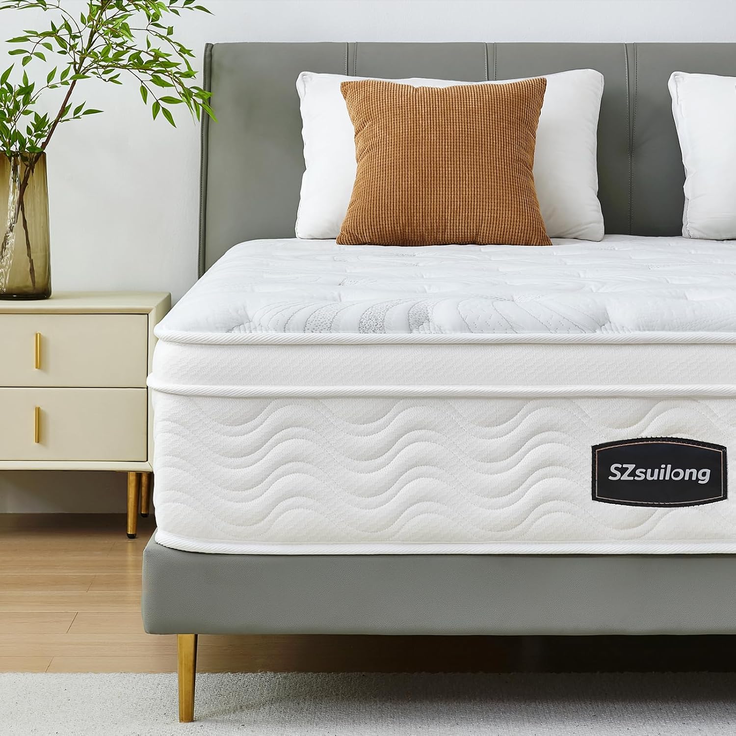 Detalle de SZsuilong 3ft Single Memory Foam Hybrid Mattress with Dual Edge Support